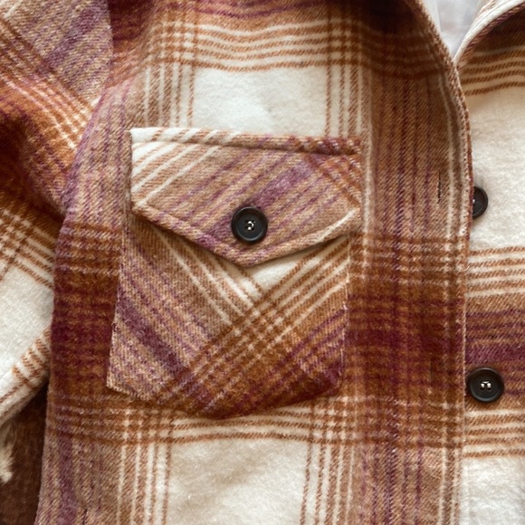 Plaid oversized Shacket/jacket button up - Picture 4 of 8